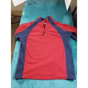 Architect Nordic Sweater Sz Large Mens Red Long Sleeve 1/4 Zip Fleece NWT